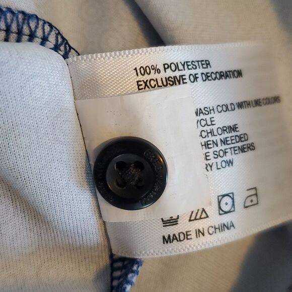 GREG NORMAN GOLF POLO SHIRT CONGRESSIONAL COUNTRY CLUB BLUE WHITE SIZE LARGE - Picture 8 of 8